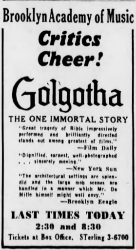 Golgotha ad The Brooklyn Daily Eagle February 12 1937  (2)