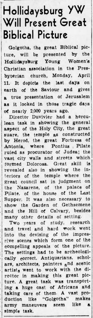 Golgotha Church Announcement Altoona_Tribune_Tue__Apr_5__1938_