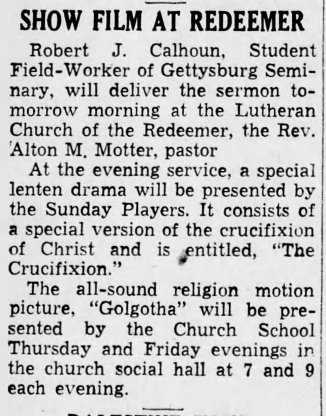 Golgotha Church announcement Harrisburg_Telegraph_Sat__Apr_2__1938_
