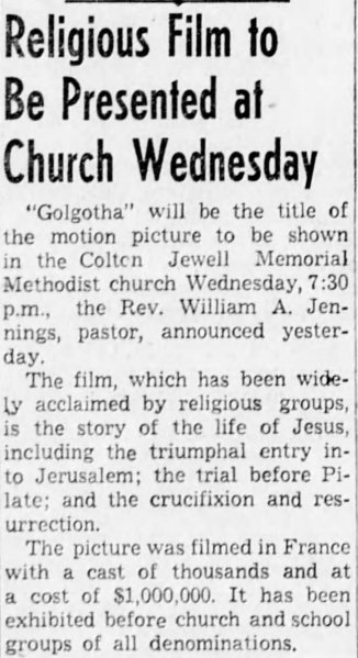 Golgotha church announcement  The_San_Bernardino_County_Sun_Tue__Feb_19__1946_